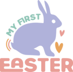 My first easter, bunny clipart image, kids easter tshirt design free svg file