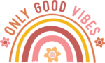 Only good vibes, retro, rainbow, positive quotes free svg file