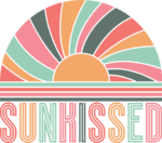 cute girly tshirt design, Sunkissed, retro sun design - free svg file for members