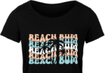 Beach bum, echo text, palm tree, vacation tshirt design - free svg file for members
