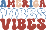 4th july America vibes, Groovy text, echo stacked text - free svg file for members