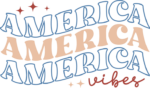 America vibes, 4th july shirt design, echo wavy stacked text - free svg file for members