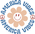 America vibes, smiley emoji flower, patriotic 4th july shirt design - free svg file for members