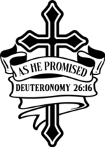 As he promised, Deuteronomy 26:16, christian cross - free svg file for members