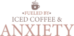 Fueled by iced coffee and anxiety, funny coffee lover tshirt design free svg file