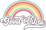 Good Vibes, Retro Rainbow Design, Summer Shirt Design - free svg file for members
