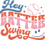 Hey batter swing, echo stacked text, baseball lover tshirt design - free svg file for members