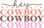 Hey cowboy, echo stacked text, cowboy tshirt design - free svg file for members