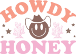 Howdy honey, cowboy smiley, country tshirt design - free svg file for members