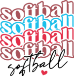 Softball, Echo Stacked Text, Softball Lover T-Shirt Design - free svg file for members