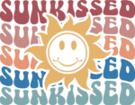 Sunkissed, Echo Stacked Text, Summer Sweatshirt Design - free svg file for members