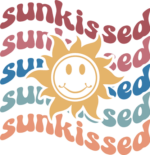 Echo Stacked Text, Sunkissed, Summer Sweatshirt Design - free svg file for members