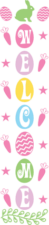 Welcome sign, easter bunny, beautiful easter porch sign - free svg file for members