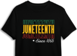 Juneteenth, since 1865, echo stacked text, black woman shirt design - free svg file for members