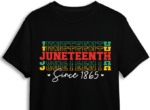 Echo stacked text, Juneteenth, since 1865, black woman shirt design - free svg file for members