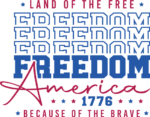 Land of the free, America freedom 1776, because of the brave - free svg file for members