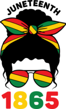 Juneteenth 1865, a black girl with sunglasses clipart image - free svg file for members