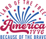 4th july, America, Land of the free, 1776, because of the brave - free svg file for members