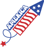 America sign, fireworks clipart image, 4th july t shirt design - free svg file for members