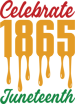 Celebrate 1865 Juneteenth, drippy design, trendy t shirt design - free svg file for members