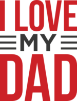 I love my dad, lovely fathers day greeting card free svg file