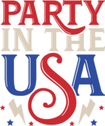 Party in the USA, independence day, 4th of july tshirt design - free svg file for members