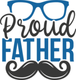 Proud father, glasses and moustache, fathers day t shirt design free svg file