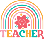 Teacher sign, rainbow design, teacher gift, t shirt design - free svg file for members