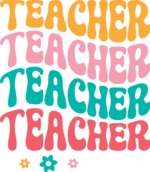 Teacher sign, echo stacked text, teacher gift, t shirt design - free svg file for members