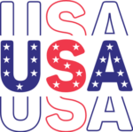 USA sign, echo stacked text, patriotic t shirt design - free svg file for members