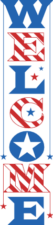 Welcome sign, Patriotic, Home decor porch sign - free svg file for members
