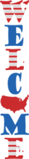 Patriotic, Welcome sign, front door vertical porch sign - free svg file for members