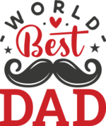 World best dad, moustache, cup design fathers day gift free svg file