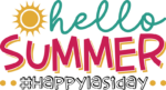 Hello summer, #happylastday, summer break shirt design - free svg file for members