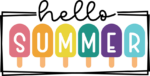 Hello summer, ice cream in a frame, summer vibes tshirt design free svg file