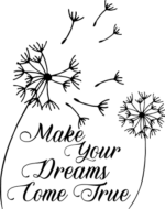 Motivational quotes, Make your dreams come true, dandelions - free svg file for members