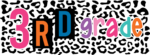 kids tshirt design, 3rd grade, leopard skin design - free svg file for members
