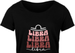 Libra, echo stacked text, zodiac sign, birthday tshirt design - free svg file for members