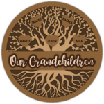 Our grandchildren, Personalized Family Tree with roots, wall art - free svg file for members