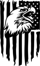 American distressed flag with eagle head, Patriotic tshirt design - free svg file for members