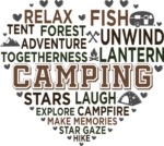 Camping heart, togetherness, adventure, Camper T Shirt Design - free svg file for members