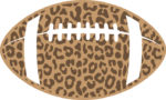 American football ball clipart image, cheetah skin design - free svg file for members