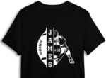 American football tshirt design, Half ball, half player, custom name - free svg file for members