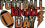 Football kinda day, leopard skin, sports tshirt design - free svg file for members