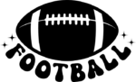 American football ball clipart image - free svg file for members