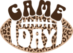 American football ball clipart image, Game day, Leopard skin, tshirt design - free svg file for members