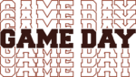Game day, Tshirt design, echo stacked text - free svg file for members