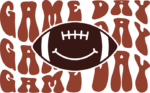 Game day, echo stacked text, football fan tshirt design - free svg file for members