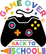 Game over, back to school, video game, funny kids tshirt design - free svg file for members