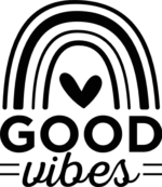 Good vibes, rainbow design, tshirt design - free svg file for members
